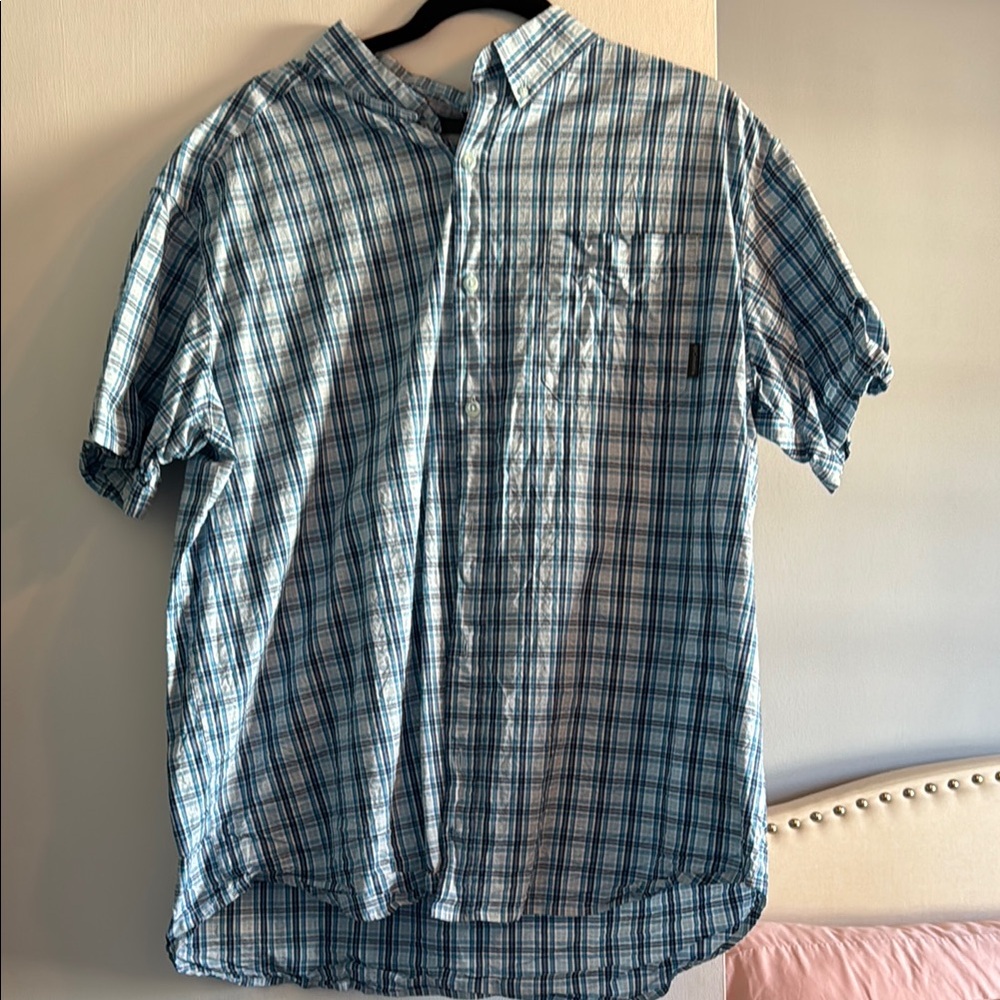 Blue Plaid Men's Shirt